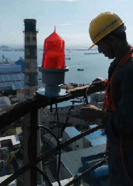 煙囪安裝航空障礙燈有幾根線？